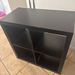 Black 4-Cube Storage Shelf – Sturdy & Functional