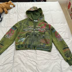 Valley “Olive Peace” Hoodie Men’s Size Small