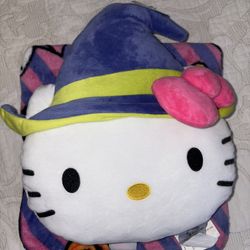 Halloween Hello kitty pillow and blanket