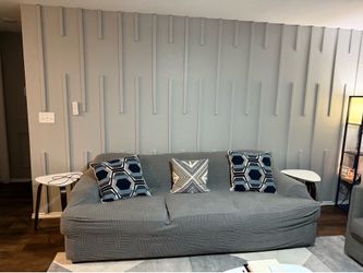 Sofa pillows and sofa covers included
