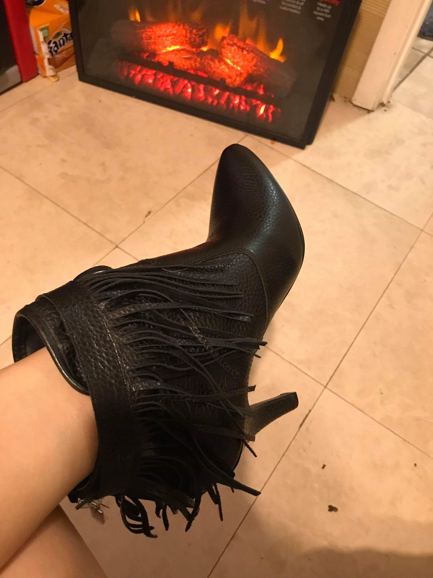 new boots brand LANE BRYANT leather collection size 10. color black