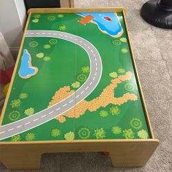 Wooden Train Set Table 