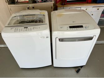 LG Ultra-Large Capacity Washer & Electric Dryer Matching Set + Hoses/Cord Included