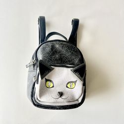 Betsey Johnson Halloween Spiderweb Vampire Kitty cat mini purse backpack