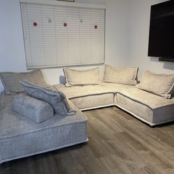 Sectional Couch 5 Piece With Removable Backrest 