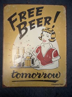 Free Beer Tin Sign