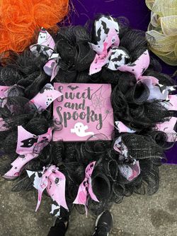 Pink And Black Wreath