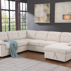 !New! Contemporary Large Sectional Soda With Pull Out Bed, Sofabed, Sectional Sofa Bed, Sectional, Sectionals, Sofa Bed With Storage, Sleeper Sofa