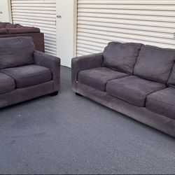 Gray Ashleys Furniture Couch Set(WILL DELIVER)