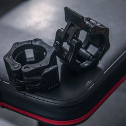 Olympic Weight Barbell Clamps Clips Collars. Quick Release