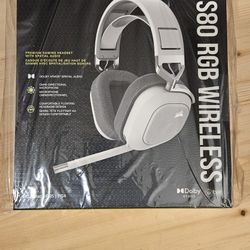 Sealed - New In Box - Corsair HS80 RGB Wireless (White)