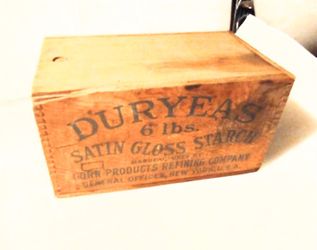 Vintage Wood Box For Duryeas Starch