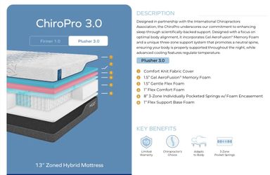 13” Chiropractor-Endorsed Hybrid Mattress for Balanced Sleep