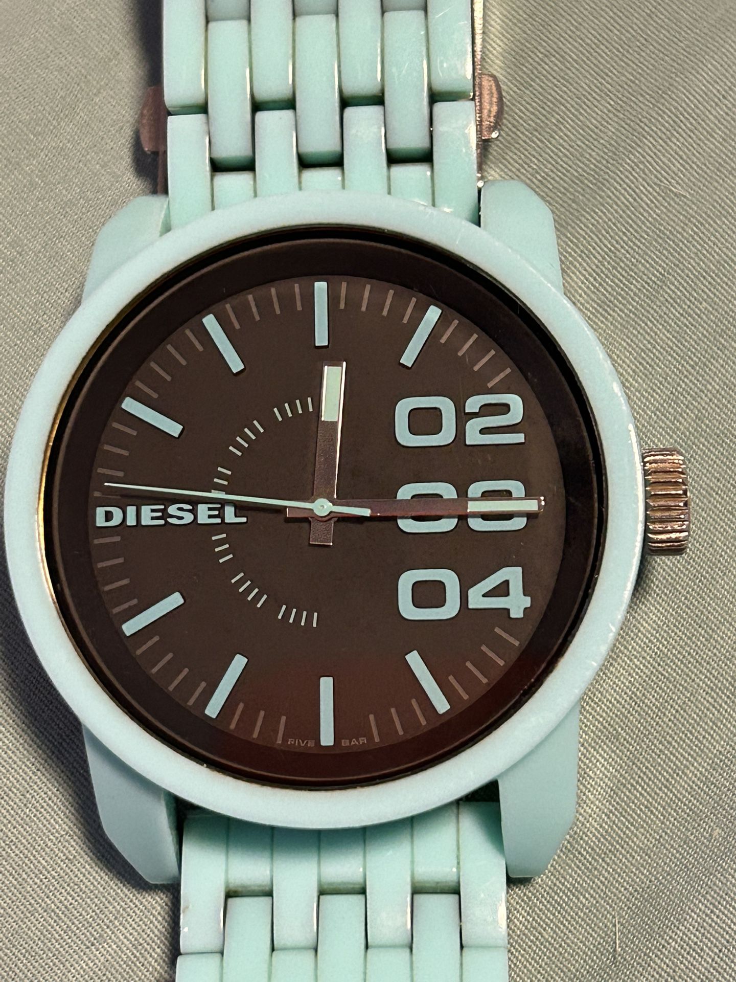 Rare Vintage Diesel Unisex Watch Tiffany Blue Extra Links