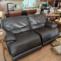 Brown Leather Recliner 