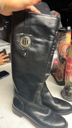 Tommy Hilfiger Black Knee-High Riding Boots 6.5