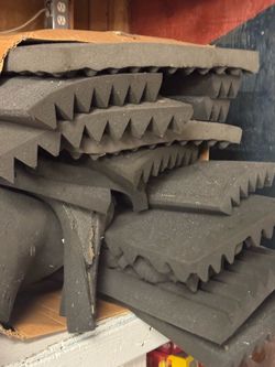 Various sizes of soundproofing foam