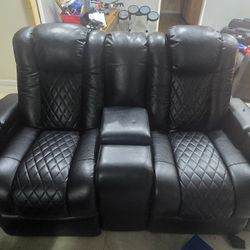 Love Seat And Sofa  Recliner With Storage