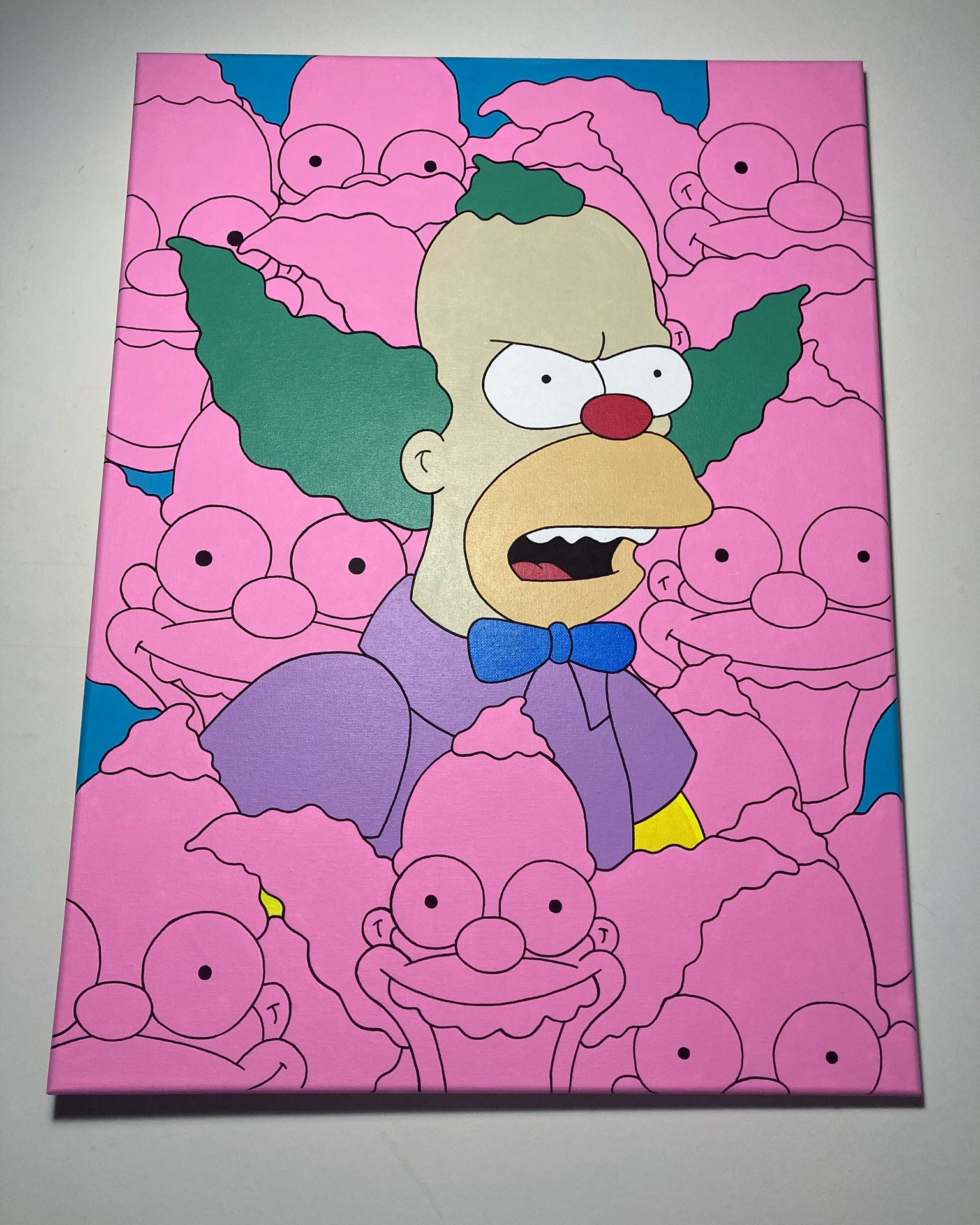 The Simpsons Krusty The Clown Canvas Painting