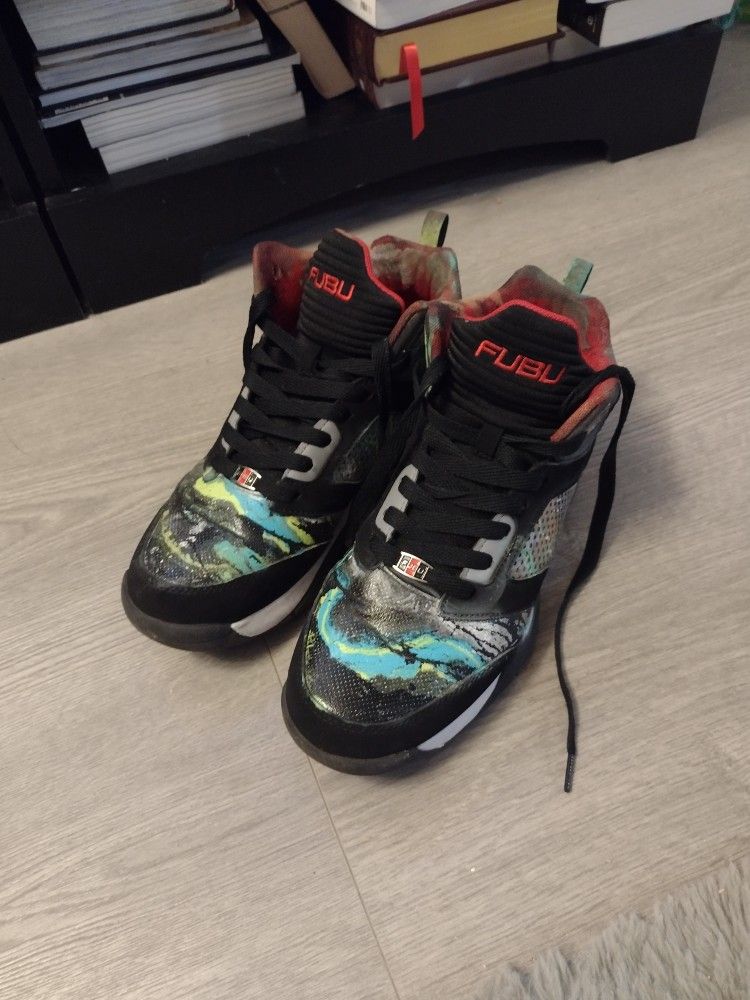 Size 9 1/2 FUBU Custom Galaxy Print Limited Edition Shoes