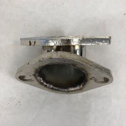 2.25" to 2.25" 45-degree 2 Bolt Flange Exhaust Muffler Pipe Flange Mild Steel (FG CBE AD45 225 2B