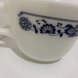 Pyrex vintage Blue Onion design mugs