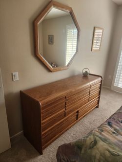 Dresser with mirror