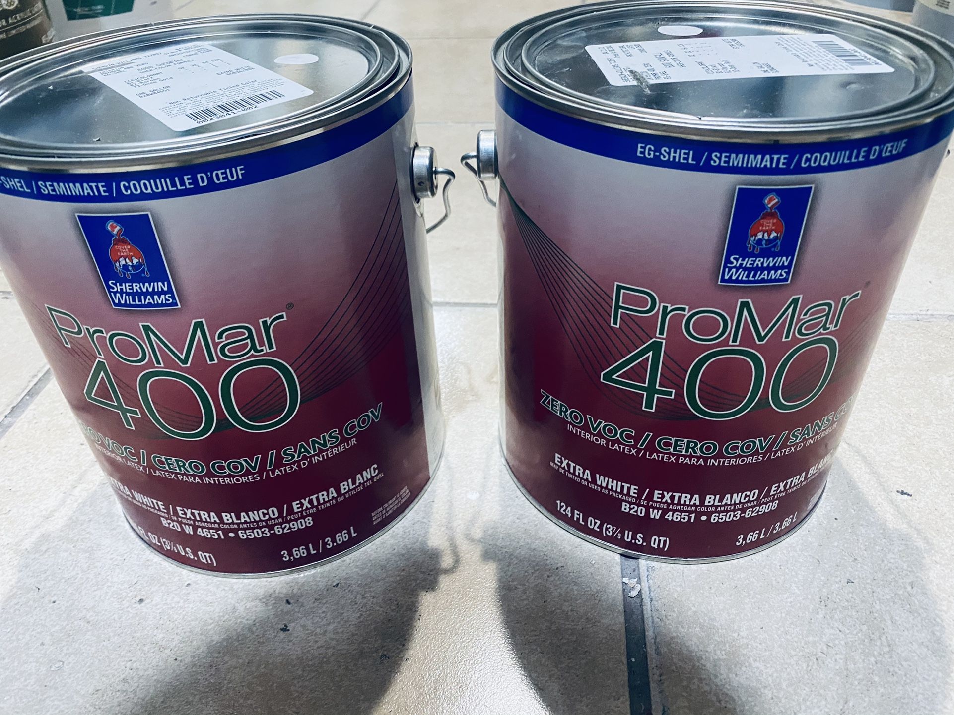 Interior Off-White Paint. #6000 Snowfall. 2 Gallons
