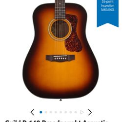 Guild D140 Acoustic Guitar With Hard Case