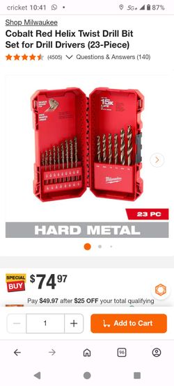 Cobalt Red Helix Drill Bit Set for Drill Drivers (29-Piece)