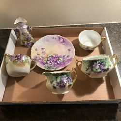 Vintage Hand Painted France Tea Set