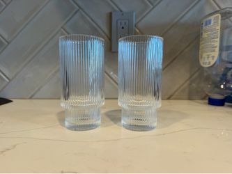 Fluted glass cups