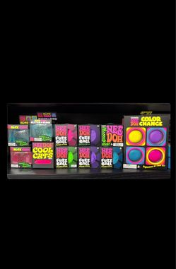 Needoh Cool Cat, Nice Cube, Fuzz Ball, Groovy Glob, Glitter Glow, Teenie Color Change