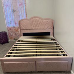 Pink Queen Bed Frame 