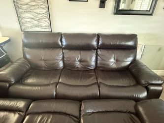 2 Leather Power Reclining Sofas