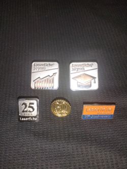 Lot of 5 Old Laserfiche - 30 years pins