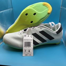 Adidas The Road Shoe Cycling Shoes White Beam Green GX1661 Men’s 7 Women’s 8 NWT