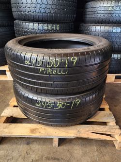 245 50R 19 USED TIRES PIRELLI P7 RUN FLAT 2455019 USED TIRES (PAIR) MOUNT BALANCE INCLUDED