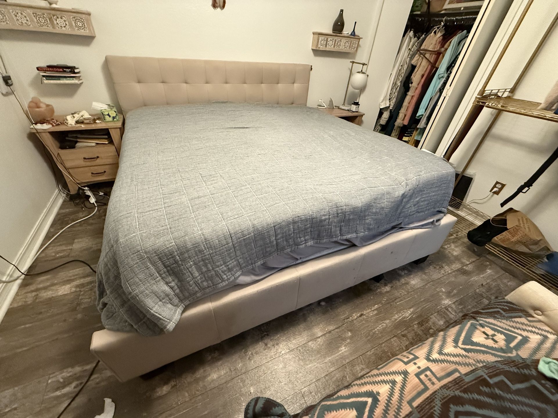 King Bed Frame + Optional Mattress