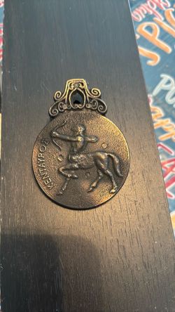 Greek Centaur Bronze Medallion Pendant