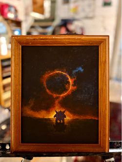 The Umbral Eclipse Acrylic Painting