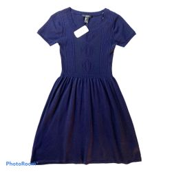New Forever 21 Sweater Dress S Navy Blue 