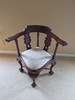 Vintage claw and ball corner chair