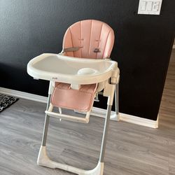 Pink leather KUB high chair
