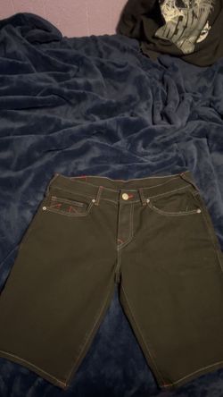 True Religion Black And Red Jorts