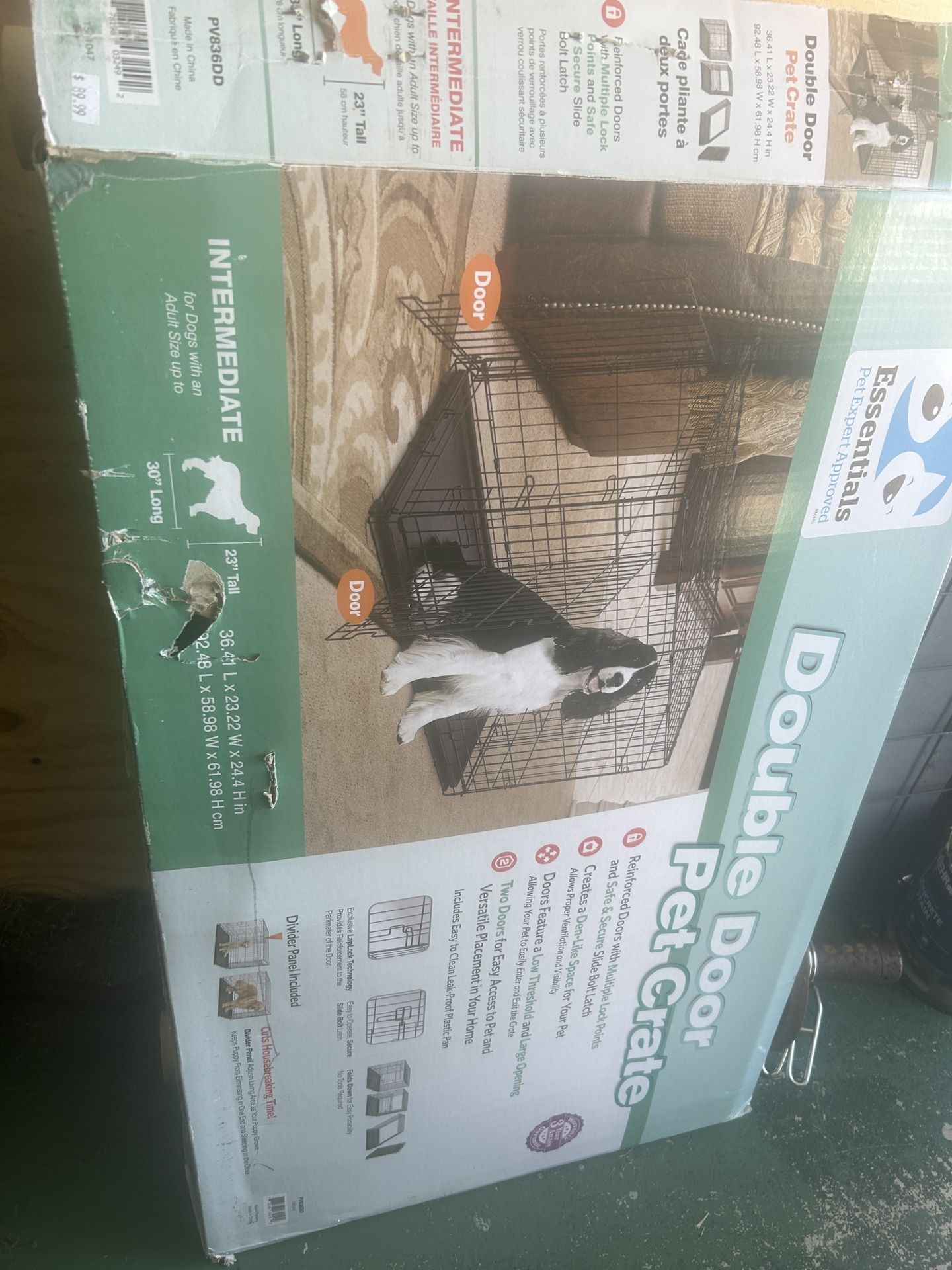Dog Crate 2 Door In Box
