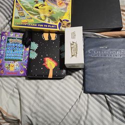 Pokemon Card Lot And Book and Game