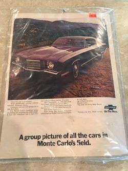 1970 Monte Carlo Advertisement