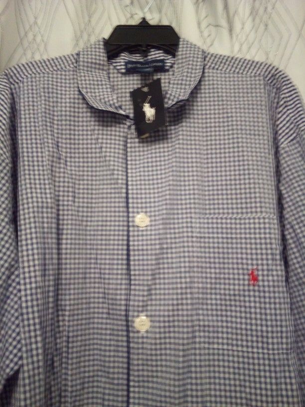 New Ralph Lauren Men's PJ Shirt Only Sz L