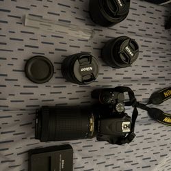 Nikon D3500 With 4 Lenses And Accessories 